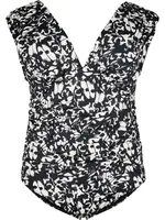 Swim by Zizzi Jednodielne plavky 'Skipa'  čierna / biela