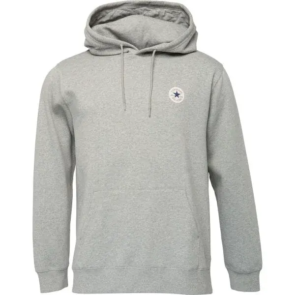 Converse STANDARD FIT CORE CHUCK PATCH HOODIE BB Pánská mikina, šedá, velikost