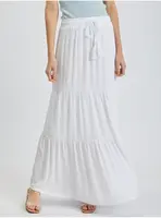 Orsay Bílá dámská maxi sukně - Dámské
