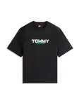 Tommy Jeans Tričko '90S'  zelená / čierna / biela