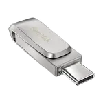 SanDisk Ultra Dual Drive Luxe/128GB/USB 3.1/USB-A + USB-C/Stříbrná