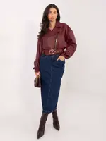 Bordová bomber bunda