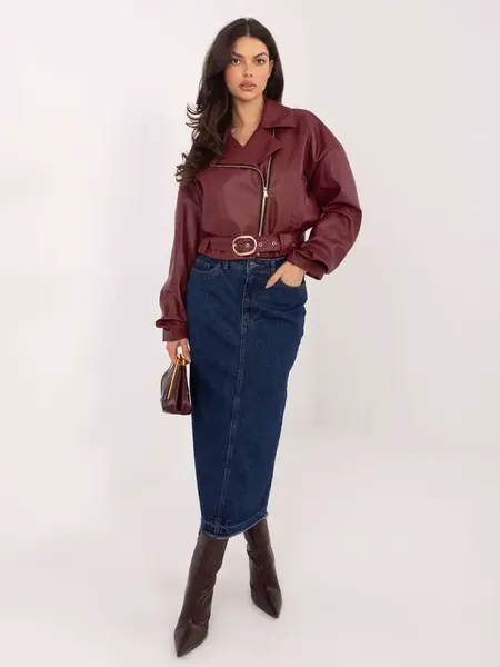 Bordová bomber bunda