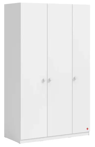Třídveřová šatní skříň vendella - bílá