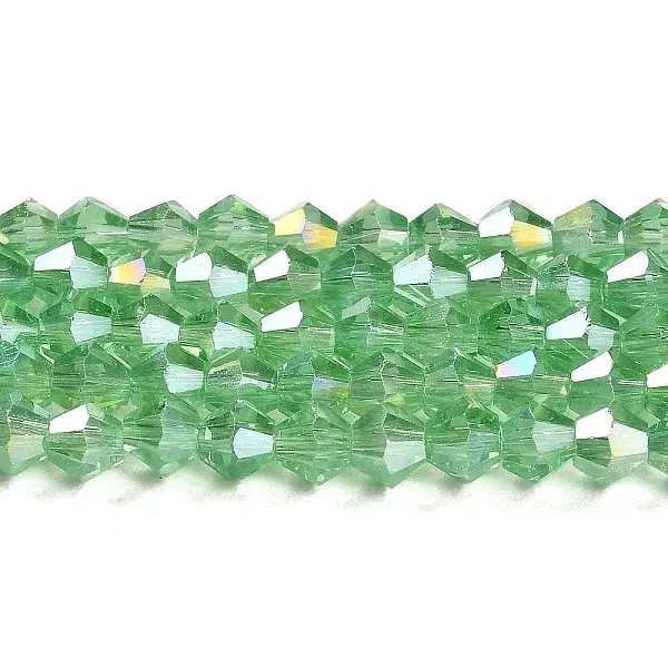 Transparent Electroplate Glass Beads Strands