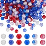 240Pcs 6 Colors Spray Painted Crackle Glass Beads