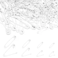 200Pcs 4 Styles Spray Painted Iron Safety Pins