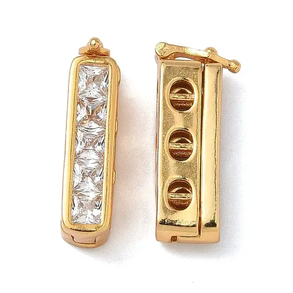 925 Sterling Silver Cubic Zirconia Twister Clasps