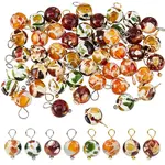 48Pcs 8 Styles Synthetic Amber Pendants