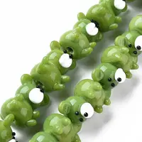 Opaque Handmade Bumpy Lampwork Beads Strands