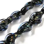Handmade Dichroic Foil Glass Beads Strands