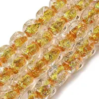 Handmade Foil Lampwork Beads Strands