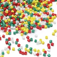 4 Colors Christmas 11/0 Grade A Baking Paint Glass Seed Beads