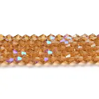 Transparent Electroplate Glass Beads Strands