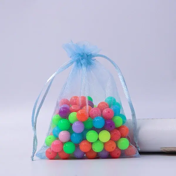 Rectangle Organza Drawstring Bags