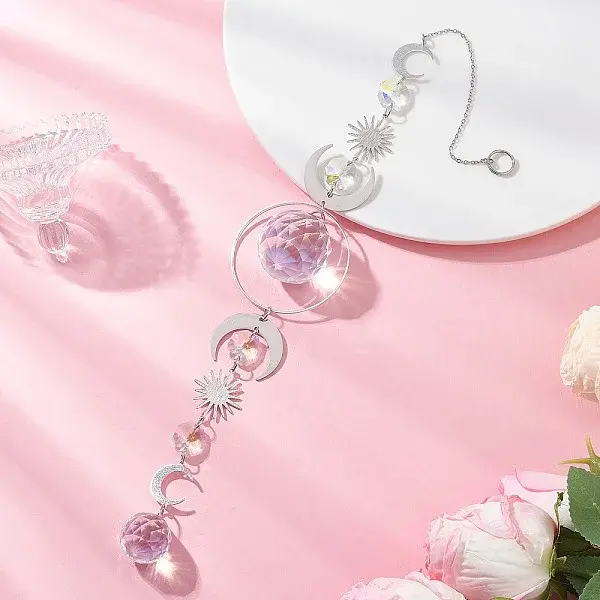 Glass Teardrop Window Hanging Suncatchers