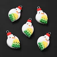 Christmas Opaque Resin Pendants