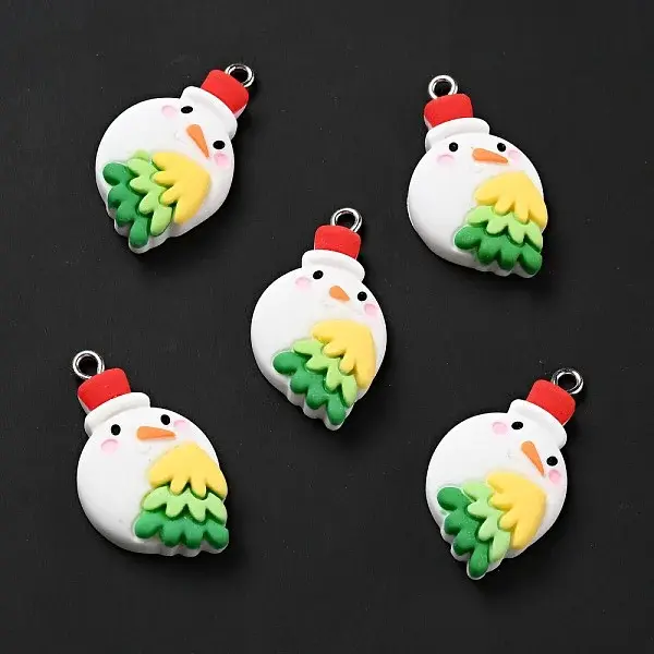 Christmas Opaque Resin Pendants