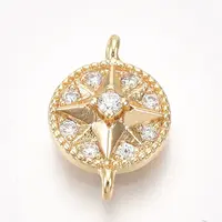 Brass Cubic Zirconia Links