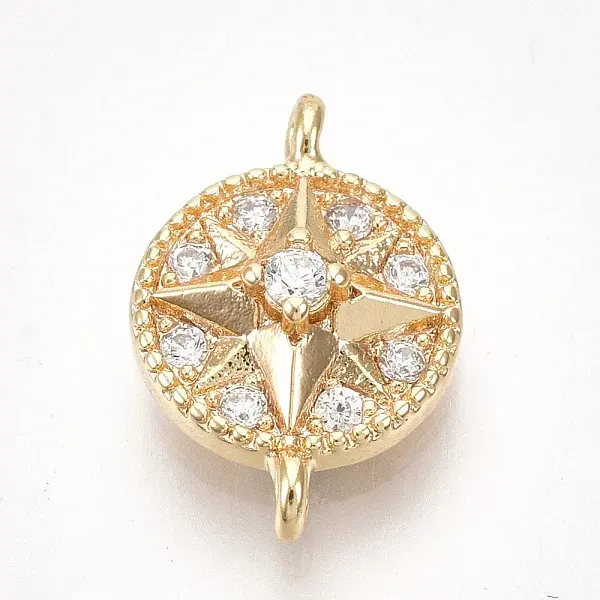 Brass Cubic Zirconia Links