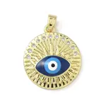 Brass Micro Pave Clear Cubic Zirconia Pendants