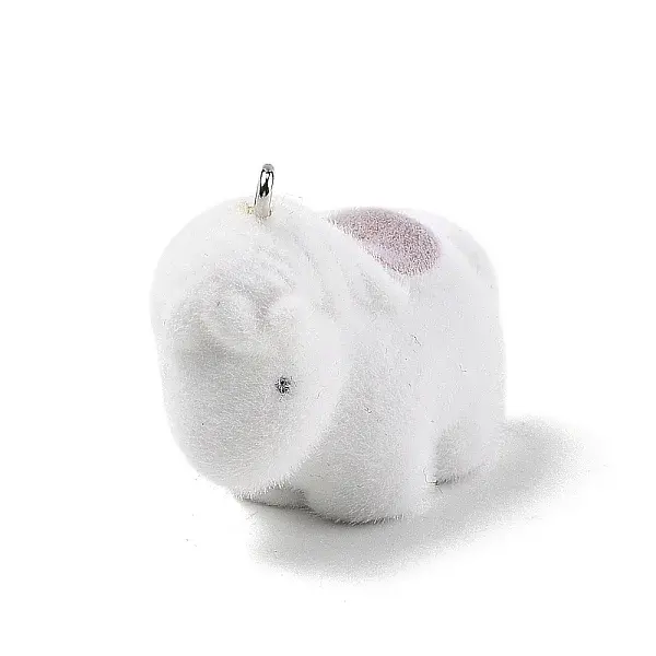 Flocky Resin Pendants