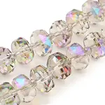 Transparent Electroplate Glass Beads Strands