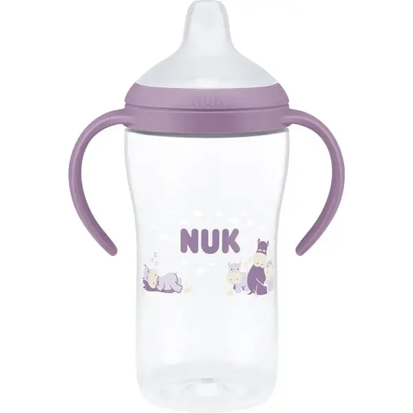 NUK Perfect Match Hippo lahvička na učení s kontrolou teploty 6m+ 260 ml