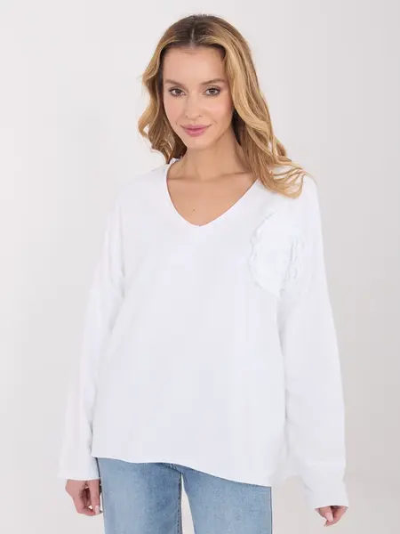 Bílá halenka s dlouhým rukávem