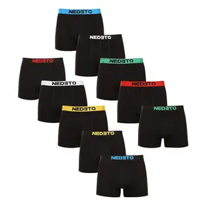 10PACK pánske boxerky čierne (10NBC1) M