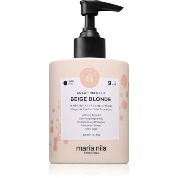 Maria Nila Colour Refresh jemná vyživující maska bez permanentních barevných pigmentů odstín Beige Blonde 9.23 300 ml
