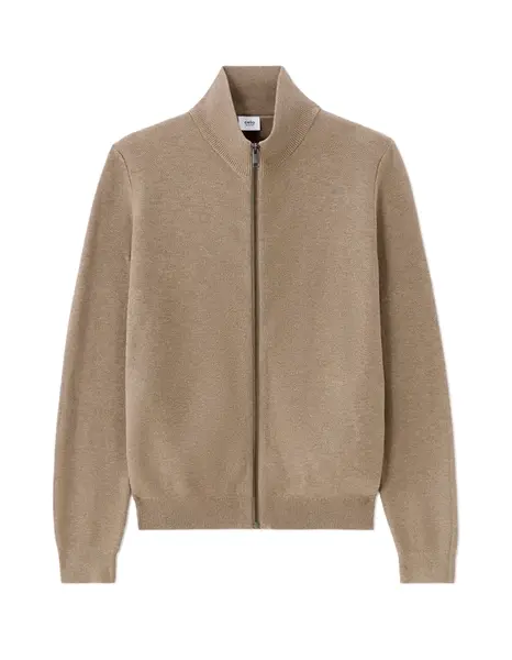 Celio hnědý svetr na zip