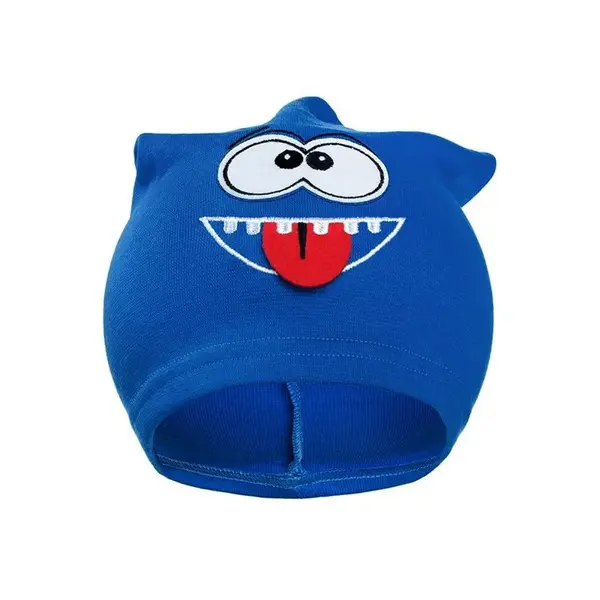 New Baby Podzimní dětská čepička  smíšek světle modrá, vel. 110 (4-5r)