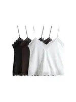 The Set Top  hnedá / čierna / biela