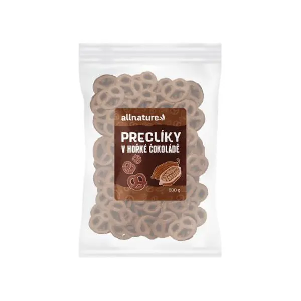 ALLNATURE Preclíky v hořké čokoládě 500 g