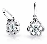 Cutie Jewellery Detské náušnice z bieleho zlata C1947-10-X-2 biela