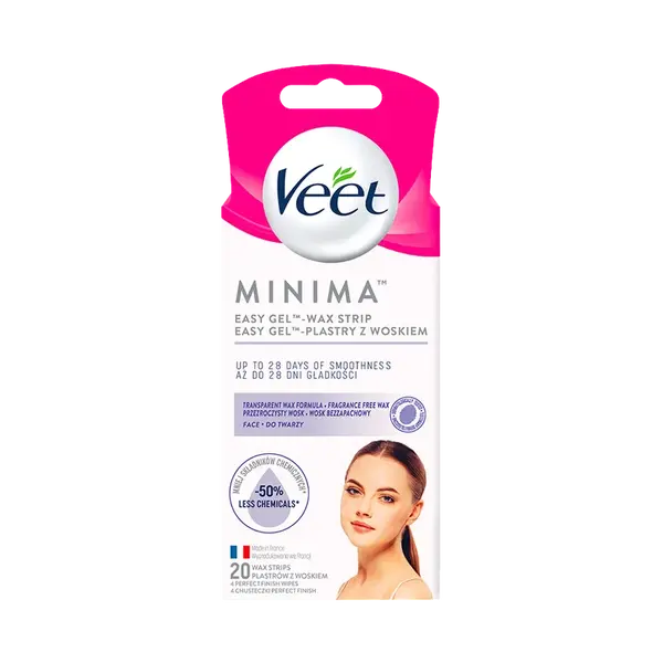 VEET Minima Hypoalergenní voskové pásky na obličej 20 ks