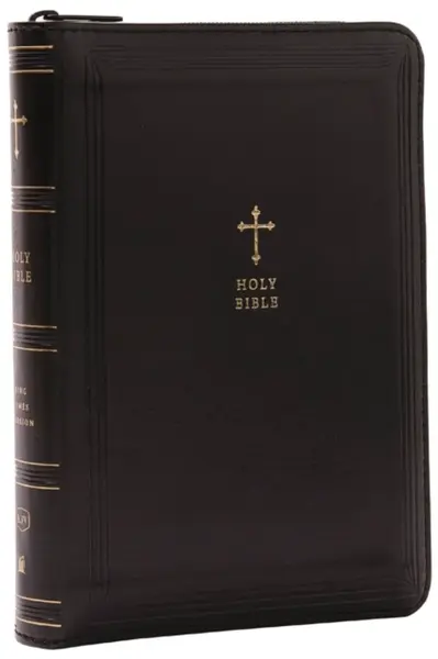 KJV Holy Bible: Compact with 43,000 Cross References, Black Leathersoft with zipper, Red Letter, Comfort Print: King James Version - Thomas Nelson