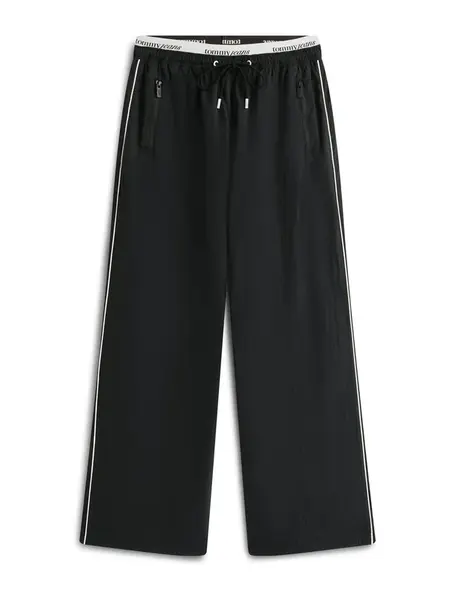 Tommy Jeans Nohavice  čierna / biela