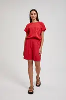 Dámské viskózové šortky MOODO - červená