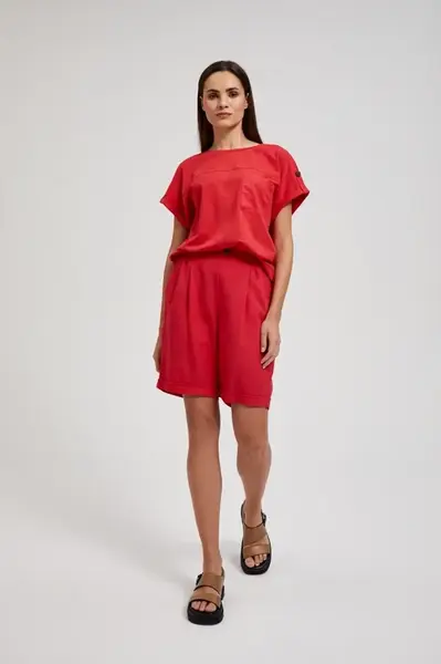 Dámské viskózové šortky MOODO - červená