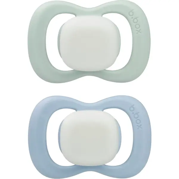 B.Box Glow 0-6m dudlík Sky/Sage 2 ks