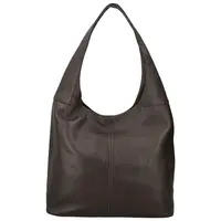 Dámská kožená kabelka přes rameno tmavě hnědá - Delami Vera Pelle SkyFull