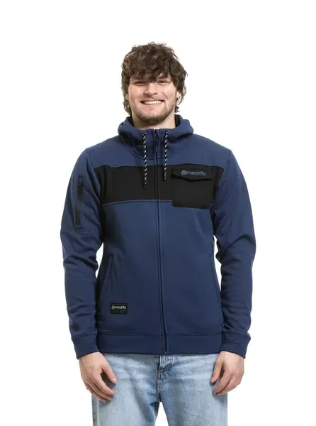 Meatfly pánská technická mikina Josh Dark Ocean / Black | Černá | Velikost S