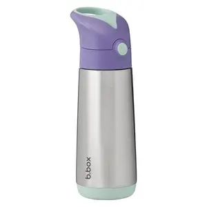 B.BOX Termoska na pití s brčkem 500 ml - lilac pop