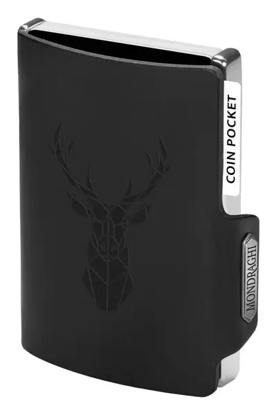 Kožená mini peněženka Mondraghi Silhouette Modern Deer Black