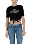 Guess černé crop tričko s potiskem