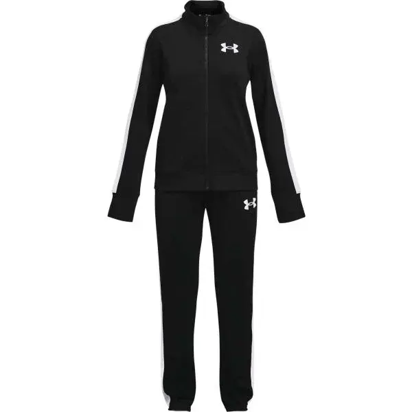 Under Armour EM KNIT TRACK SUIT Dívčí sportovní souprava, černá, velikost M