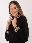 Černá halenka s leopardím vzorem