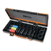 Beta tools Sada 24 rázových 1/2" hlavic, fosfátované a v kovovém kufříku